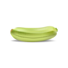Fresh, realistic vegetable marrow on a white isolated background.