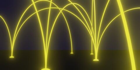 黄色い光でできたネットワークのイメージ