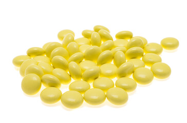 valerian pills isolated