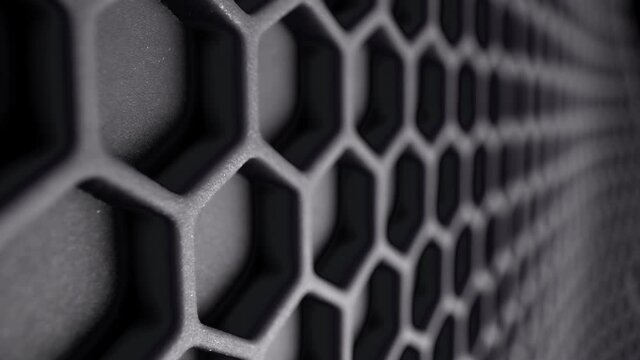 Surface consisting of hexagonal plates. Abstract hexagon geometry background. Useful as abstract background.
