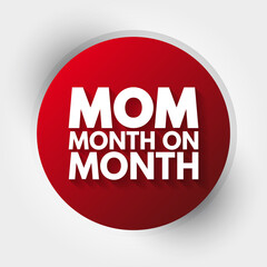 MOM - Month On Month acronym, business concept background
