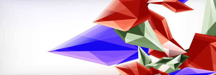 Vector 3d triangles and pyramids abstract background for business or technology presentations, internet posters or web brochure covers