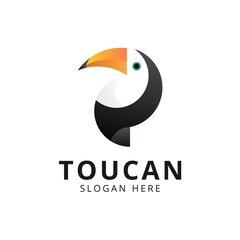 Toucan bird mascot logo design. animal head icon vector logo