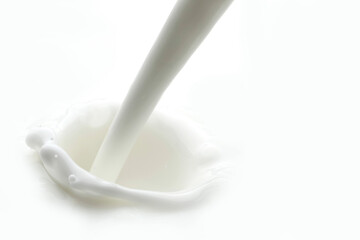 Pouring milk splash