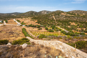 Fototapeta na wymiar Rural landscape of Antiparos island in the Cyclades. Greece
