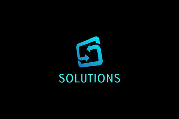 3d letter s logo on a black background