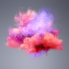 Fototapeta na wymiar Color explosion of powder