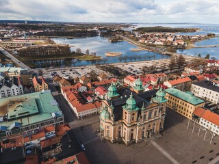 Kalmar Cathedral as seen in Småland, Sweden - obrazy, fototapety, plakaty