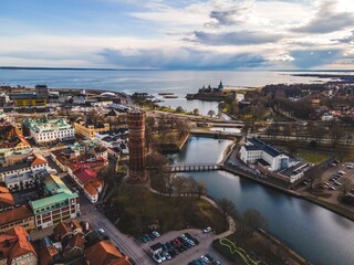View above the Swedish city of Kalmar - obrazy, fototapety, plakaty