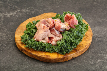 Raw chicken stomach for cooking