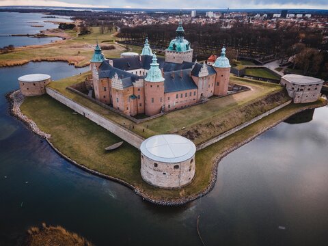 Kalmar Castle (Slott) as seen in Sm&aring;land, Sweden