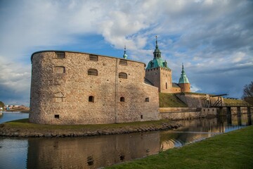 Kalmar Castle (Slott) as seen in Småland, Sweden © chemistkane