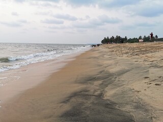 Beautiful view of Calicut beach in Kerala,India.