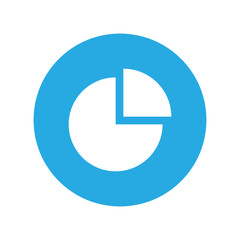 Pie graph icon vector graphic illustration