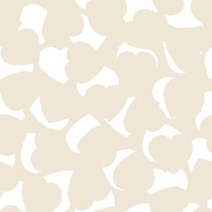 Obraz premium Brown Heart shaped brush stroke seamless pattern background