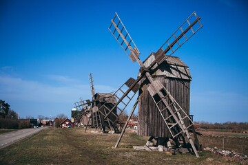 Windmills at Lerkaka on the Swedish island of Öland © chemistkane