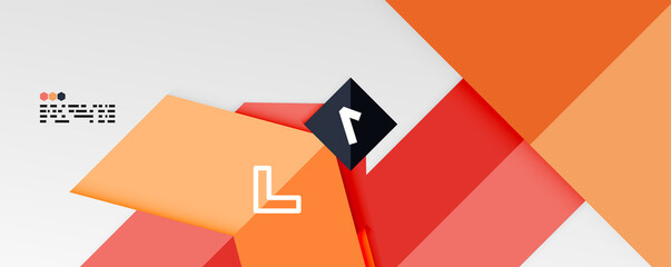 Shiny color triangles and geometric shapes vector abstract background