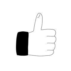 Like vector icon. For social media, website or infographics illustration.