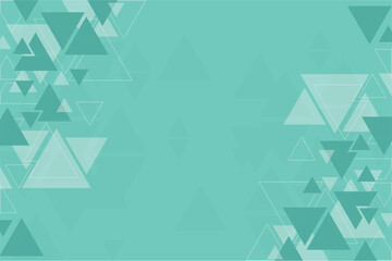 Abstract vector background, teal pattern, symmetrical geometric shapes, triangles blue background, geometry template, banner