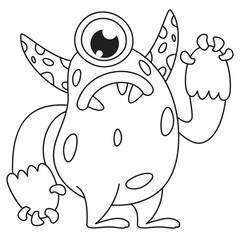 Line Art Drawing For Kids Coloring Page