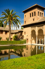 Fototapeta premium Alhambra, Granada, Andalucia, Spain.Palace and fortress complex constructed in the 14th century...