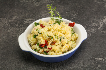 Vegetarian uisine - couscous with vegetables