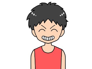 プロフィール画像やSNSのアイコンに使える笑顔の男の子のイラスト