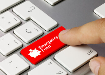 Emergency Fund - Inscription on Red Keyboard Key.