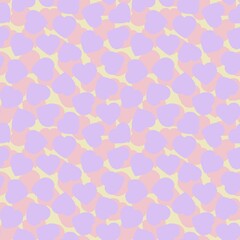 Pastel Heart shaped brush stroke seamless pattern background