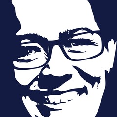 Silhouette of a female head. Beauty and fashion