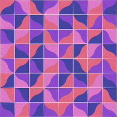 Pink or purple tile pattern. Same shape but random location mosaic tile.