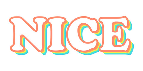 vector design text nice rainbow