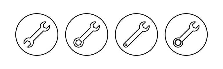 Wrench icon set. repair icon vector. tools icon vector