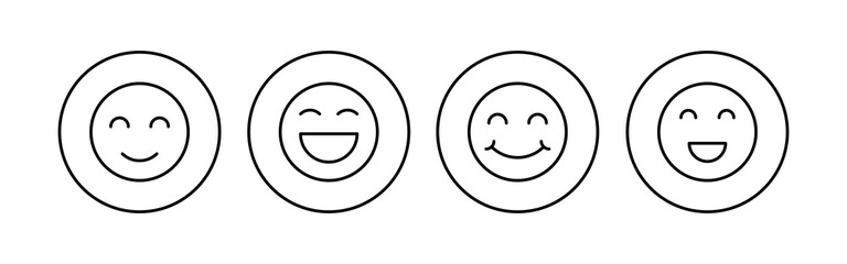 smile icon set. smile emoticon icon. feedback