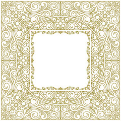 Decorative monochrome ornate vintage design blank card