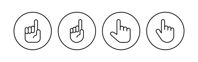 Hand icon set. hand vector icon, palm