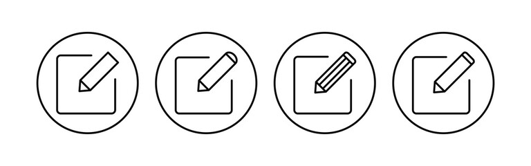Edit icon set. edit document icon. edit text icon. pencil. sign up