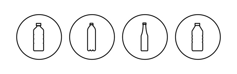Bottle icon set. bottle vector icon
