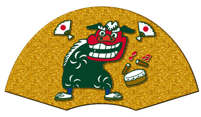 獅子舞,年賀状,a happy new year