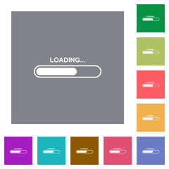 Loading square flat icons