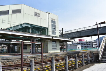 Fototapeta premium 群馬 中之条駅の風景