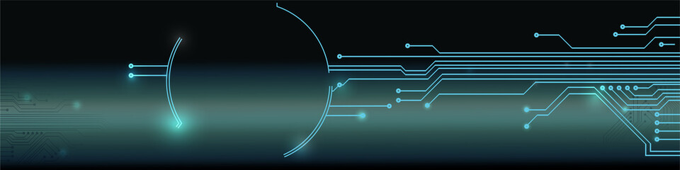 Abstract vector background with high tech circuit board. Vector Illustration