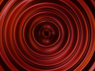 Metallic red ripples 3D illustration