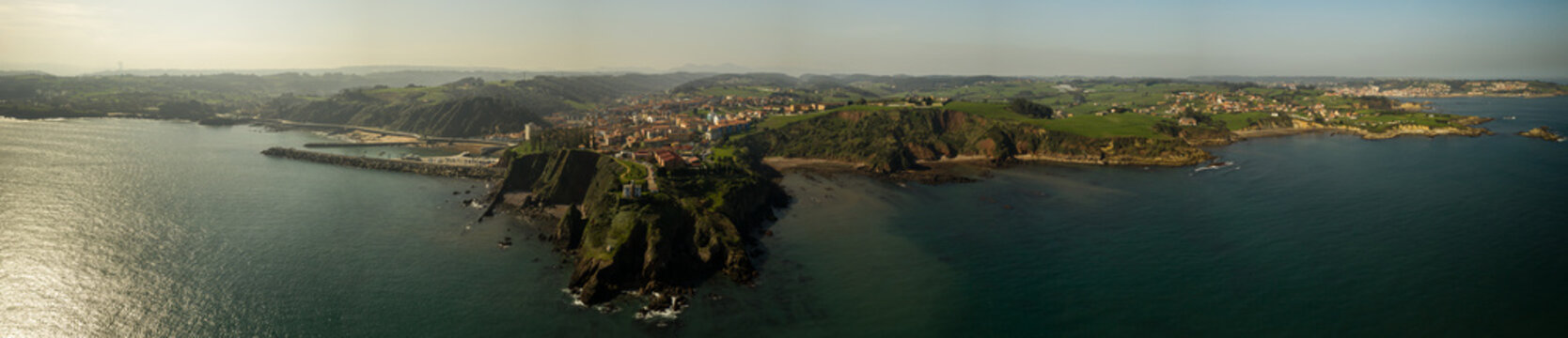 panorama faro candas, asturias