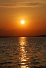 Solar path on the water