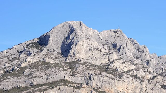 Montagne Sainte-Victoire and Croix de Provence, a limestone mountain ridge in the south of France