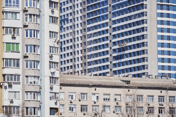 Fototapeta premium New high-rise buildings. Kyi, Ukraine. Poznyaki district.