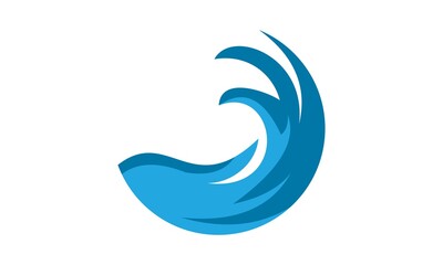 wave water icon logo