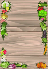 Vegetables frame Vertical