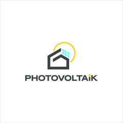 Solar Roof Energy With Modern Line Abstract House Logo Design Vector for Architecture Industry Template Ideas